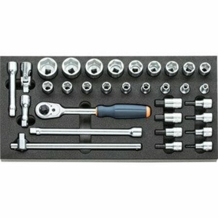 GARANT Socket set 1/2 inch in Heavy Duty Foam, 32 Pc 953821 32